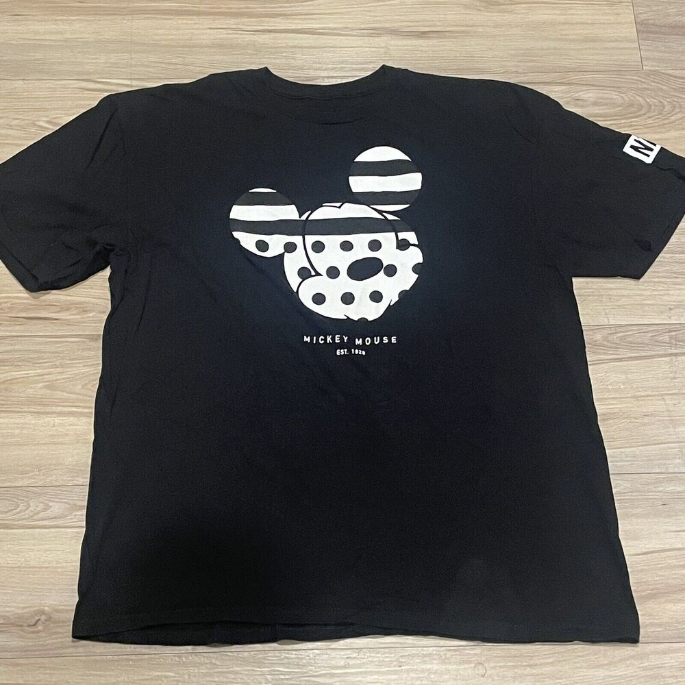 Men's Neff X Disney Mickey Mouse T-Shirt Black & White XL - Picture 1 of 4